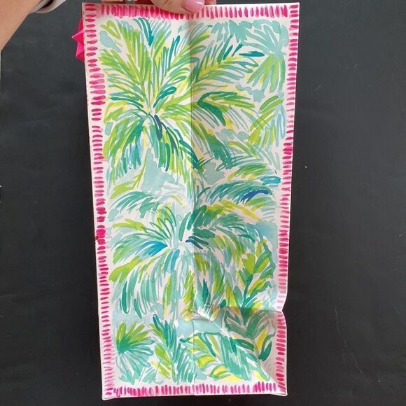 Lilly Pulitzer Reusable Paper tote Shopping Bag Miami Tropical Pink 12 X 8 X 5‎ - Picture 4 of 10